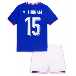 Fotbalové Dres Francie Marcus Thuram #15 Dětské Domácí Oblečení ME 2024 Krátký Rukáv (+ trenýrky)